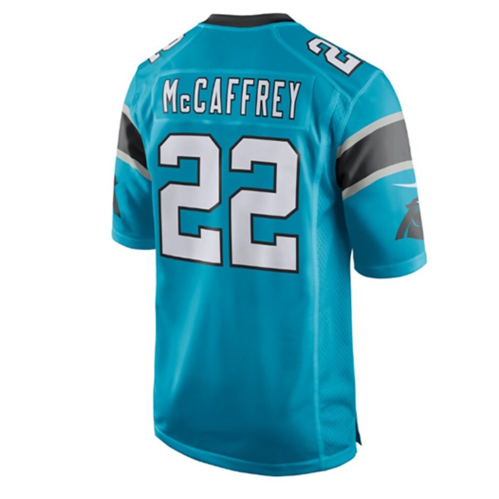 Men's Nike Christian McCaffrey Blue Carolina Panthers Game Jersey - Picture 2 of 9